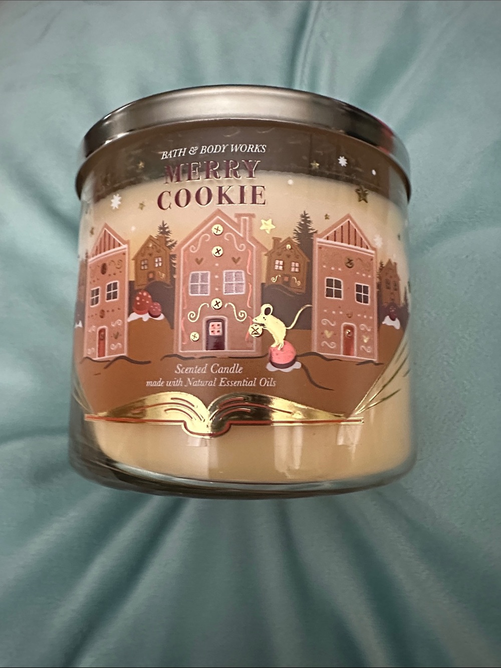 Bath & Body Works Merry Cookie 3-Wick Candle,New